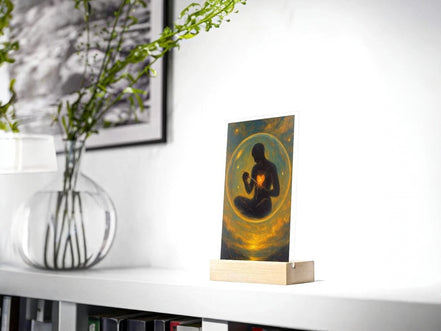 Présentoir coeur guérison méditation, tableau chevet gratitude zen - Essences Agape 63613530