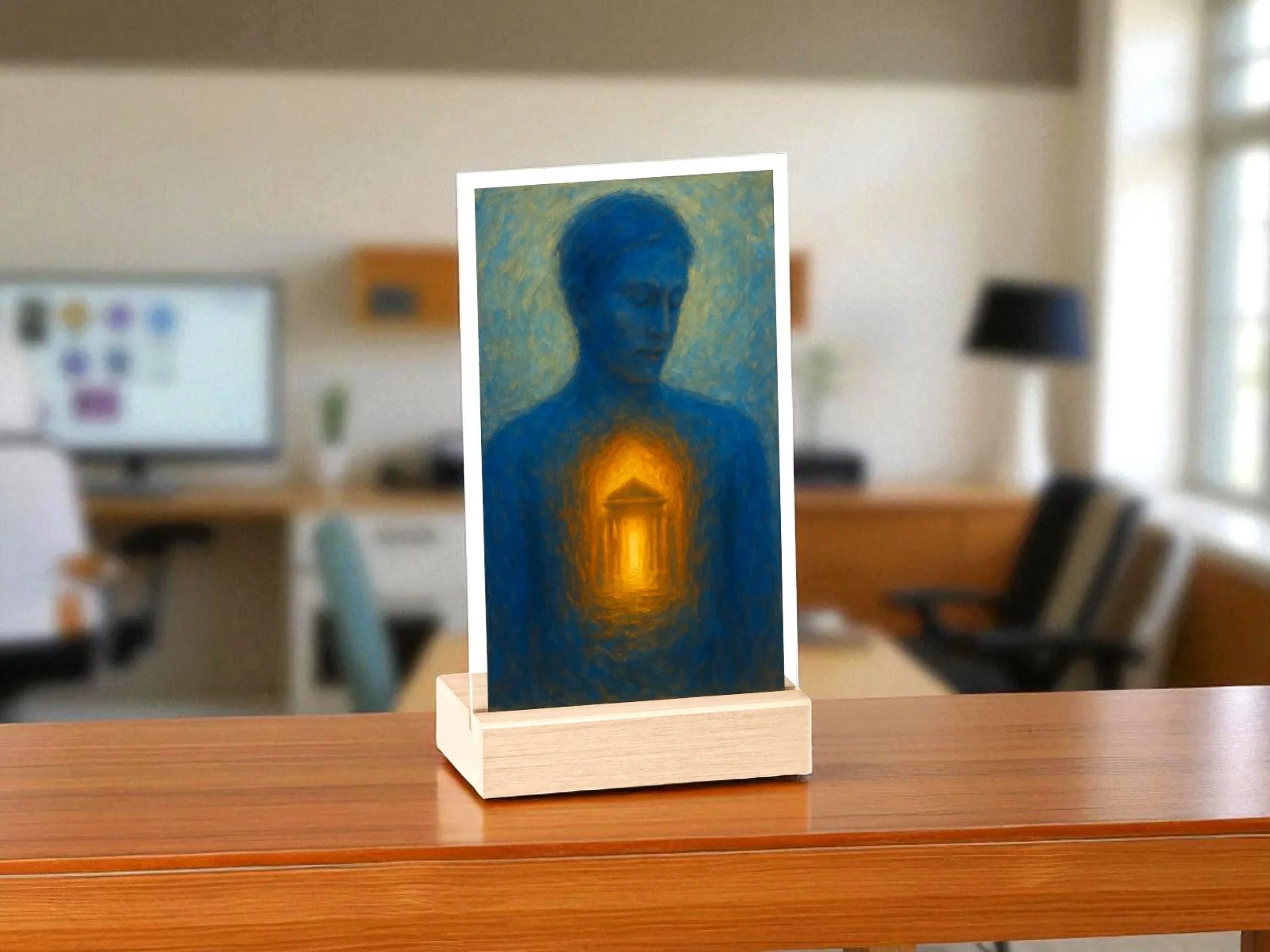 Présentoir temple intérieur lumière spirituelle, tableau foi croyance - Essences Agape 85171923