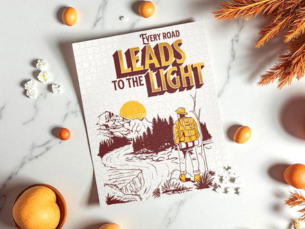 Puzzle peinture chemin lumineux, 500 pièces, puzzle ésotérique, cadeau - Essences Agape 3289818