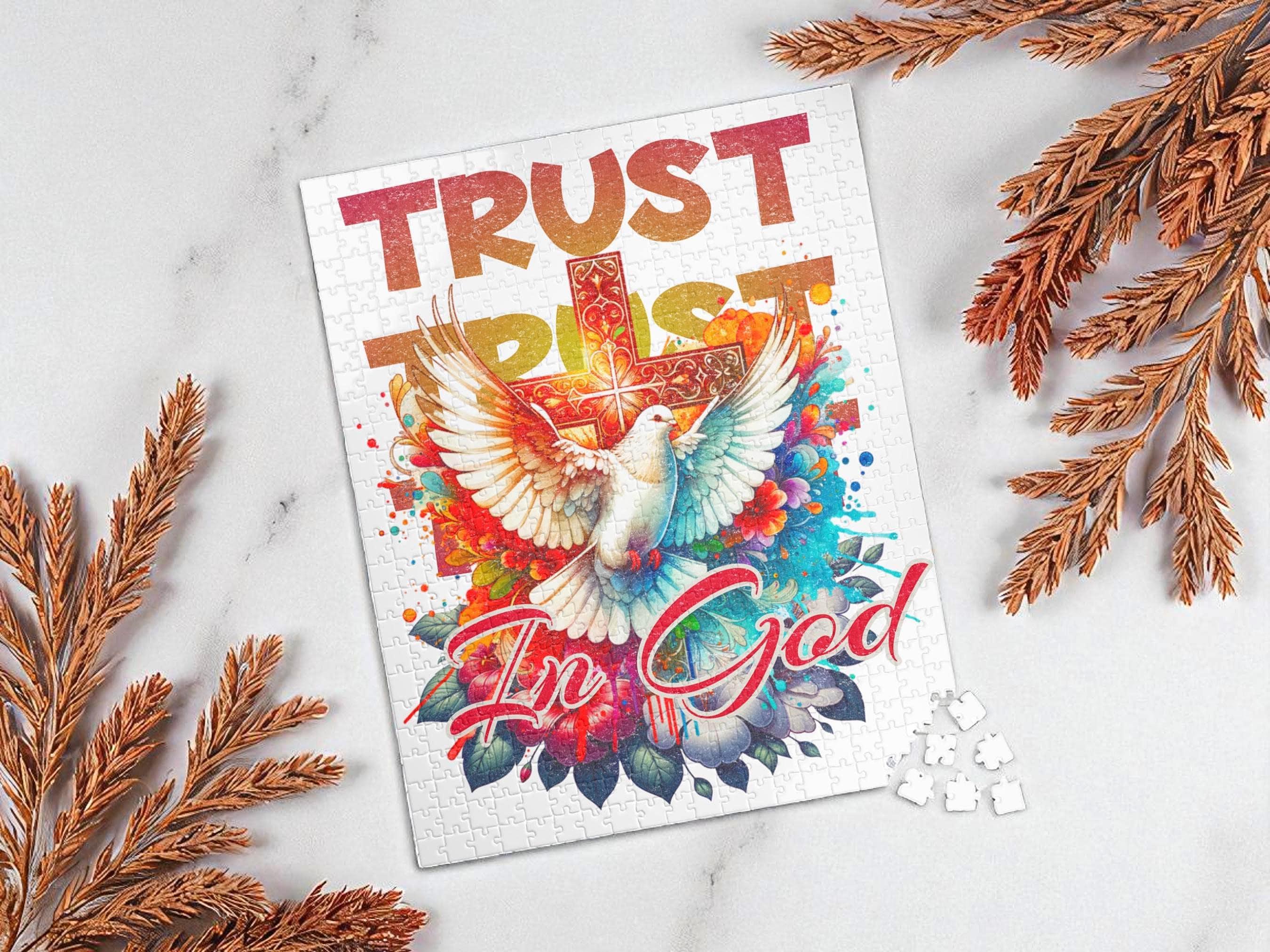 Puzzle peinture dieu, divin trust 500 pièces, puzzle ésotérique cadeau - Essences Agape 80776732