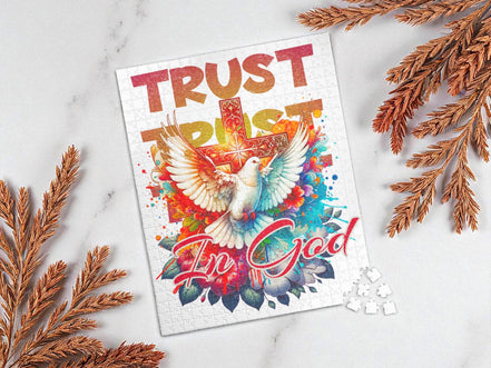 Puzzle peinture dieu, divin trust 500 pièces, puzzle ésotérique cadeau - Essences Agape 80776732