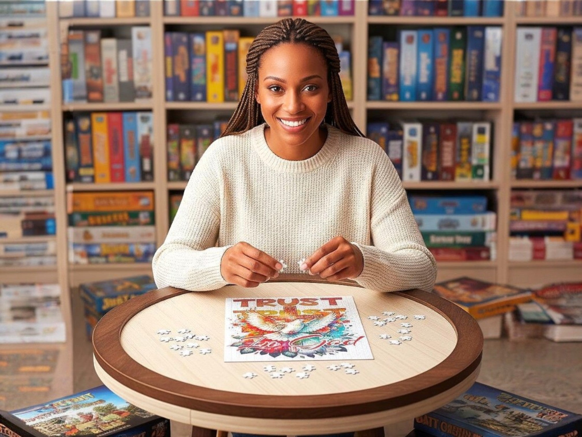 Puzzle peinture dieu, divin trust 500 pièces, puzzle ésotérique cadeau - Essences Agape 68164298