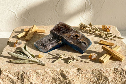 Résine d'encens concentré Palo Santo & Sauge - Nettoyage Pur et Or - Essences Agape 69496049