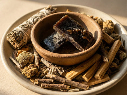 Résine d'encens concentré Palo Santo & Sauge - Nettoyage Pur et Or - Essences Agape 72010601