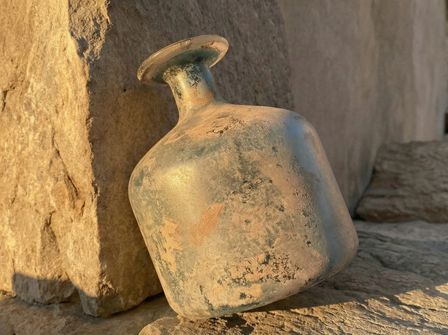 Reproduction verre antique Fiole l'Ancre Bleue - Stabilité & Réserve - Essences Agape 65413029