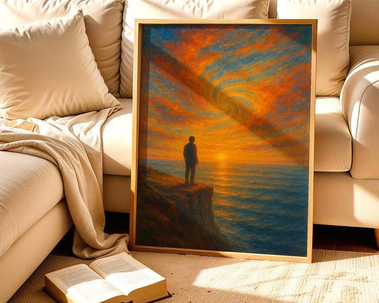 Santé mentale affiche peinture, cadeau spirituelle, positive paysage - Essences Agape 8120778