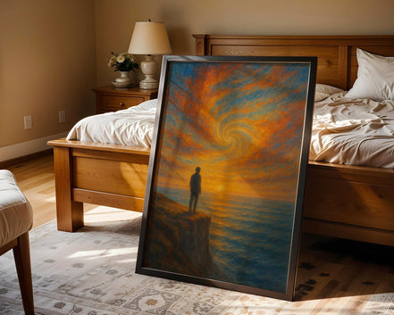 Santé mentale affiche peinture, cadeau spirituelle, positive paysage - Essences Agape 34567862