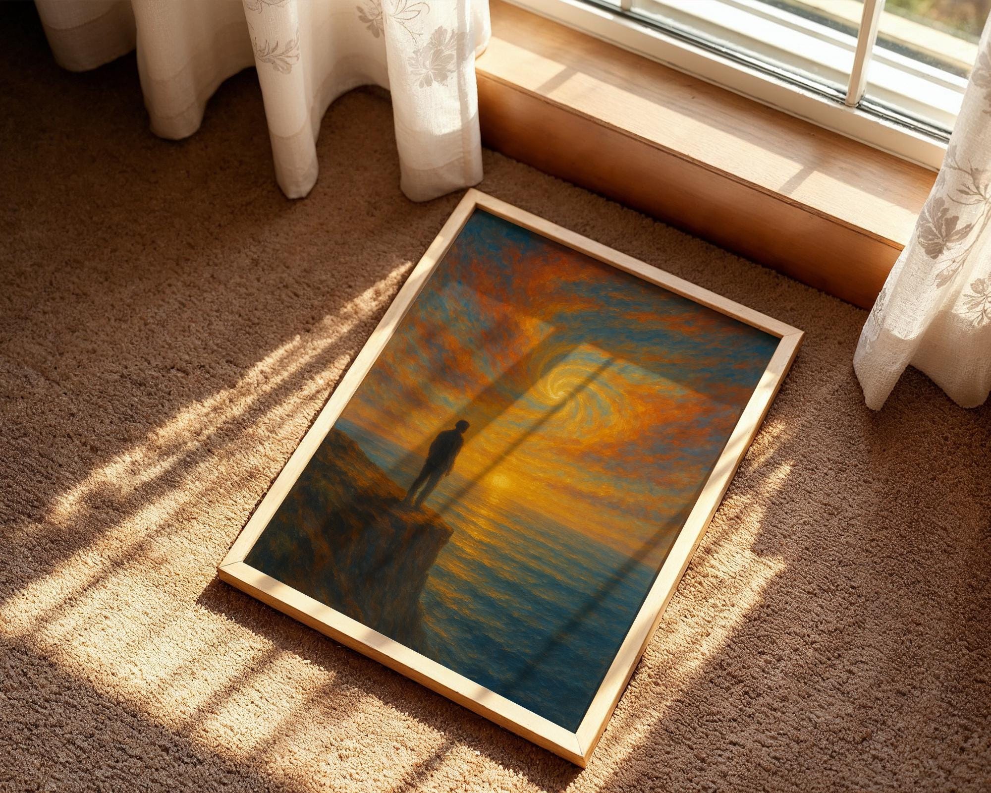 Santé mentale affiche peinture, cadeau spirituelle, positive paysage - Essences Agape 82665850