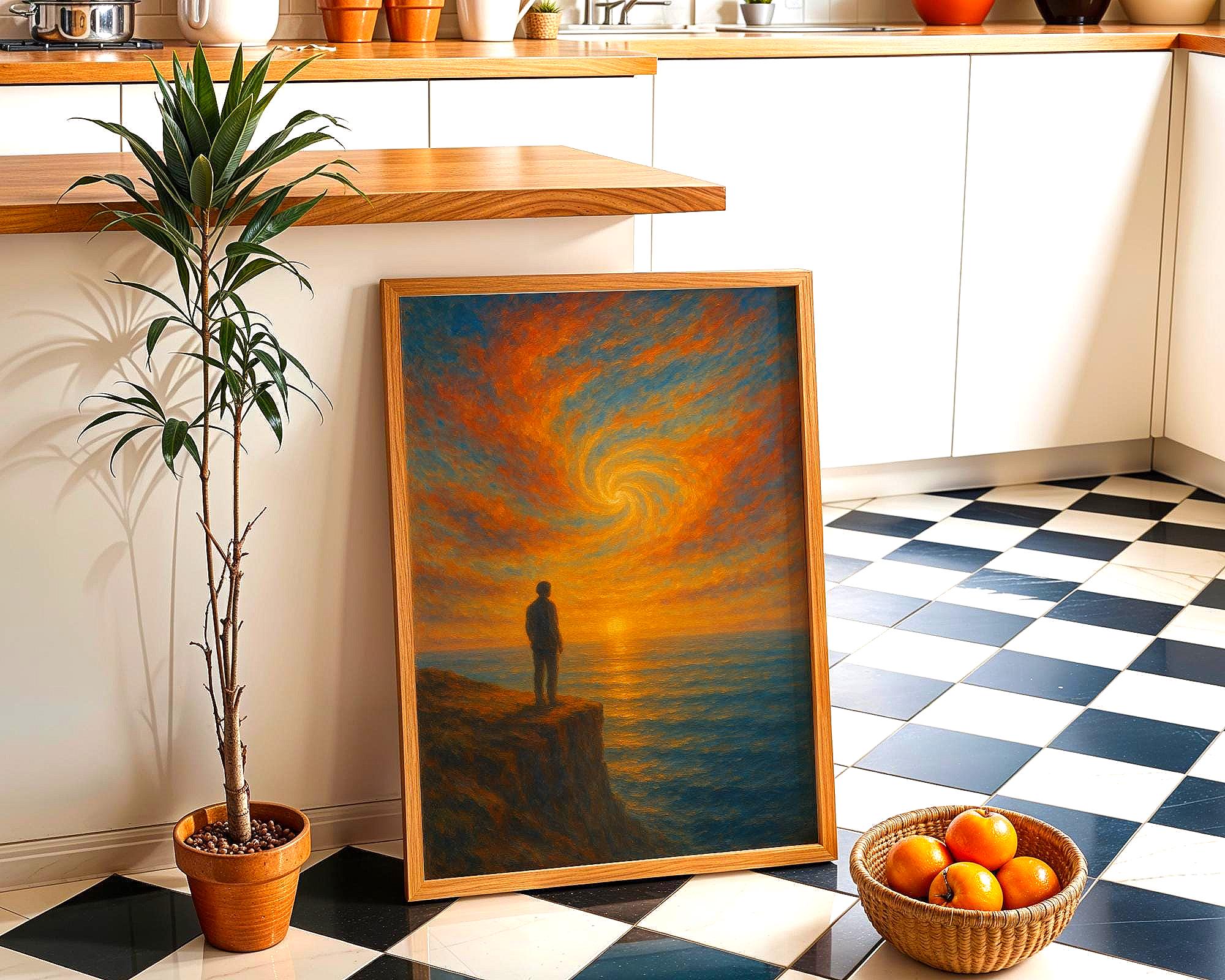 Santé mentale affiche peinture, cadeau spirituelle, positive paysage - Essences Agape 67884088