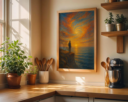 Santé mentale affiche peinture, cadeau spirituelle, positive paysage - Essences Agape 52977474