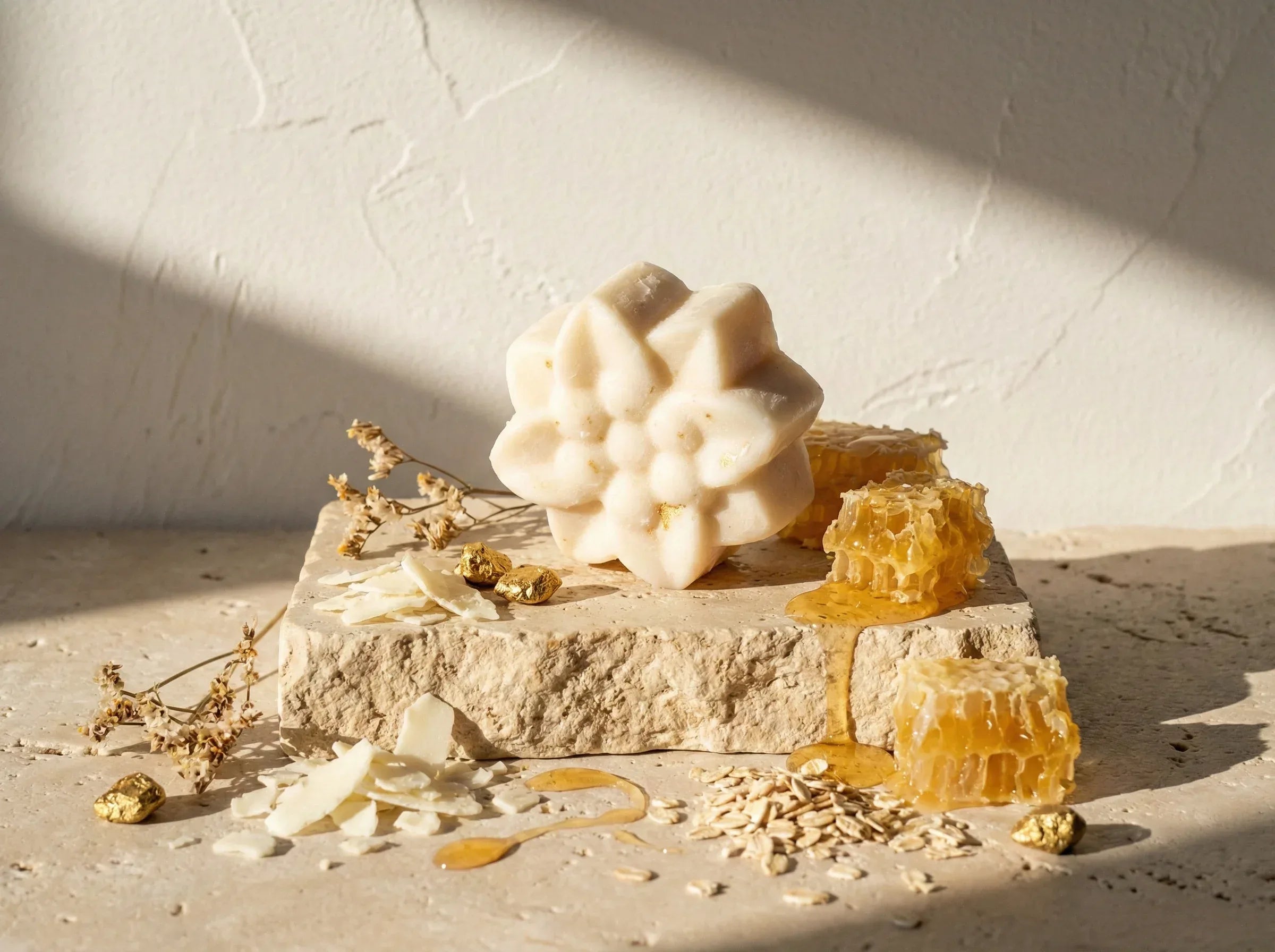 Savon artisanal Lait de Chamelle et Miel - Nutrition et Or Liquide - Essences Agape 90410337