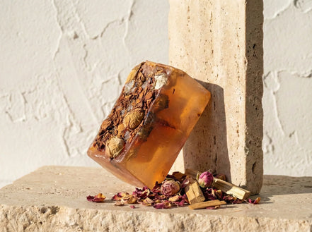 Savon artisanal Palo Santo et rose - Connexion et Amour Sacré Pur - Essences Agape 22921059