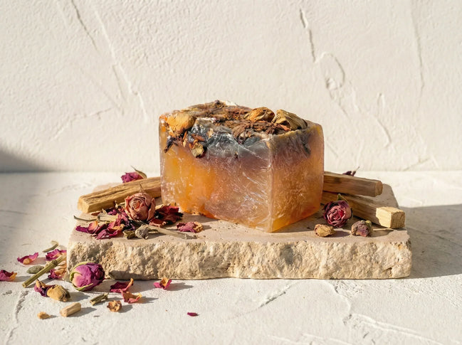 Savon artisanal Palo Santo et rose - Connexion et Amour Sacré Pur - Essences Agape 4776021