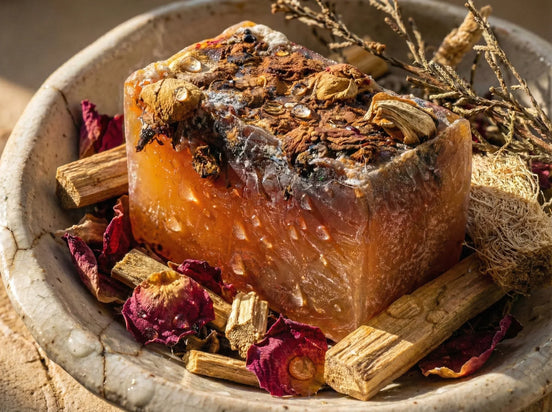 Savon artisanal Palo Santo et rose - Connexion et Amour Sacré Pur - Essences Agape 98733781