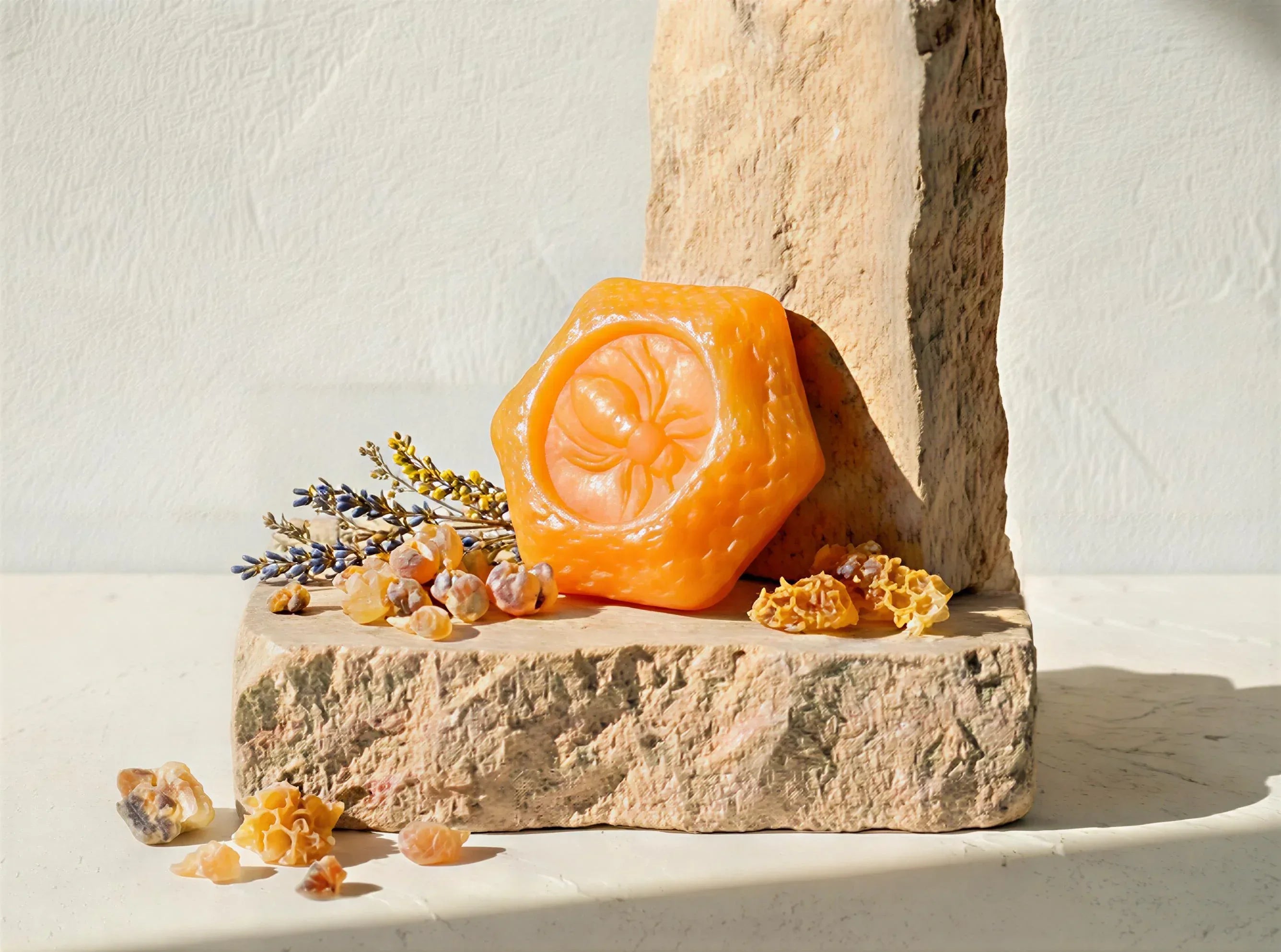 Savon artisanal bio Miel - Douceur, Éclat Divin et Hydratation - Essences Agape 25855850