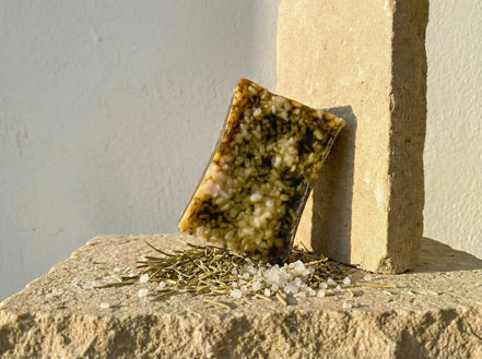 Savon fait maison Spiruline et sel - Vivacité et Ancrage Marin Pur - Essences Agape 461189