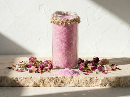 Sel Bain spirituel huile essentielle Rose Poudrée - Purification - Essences Agape 51017473