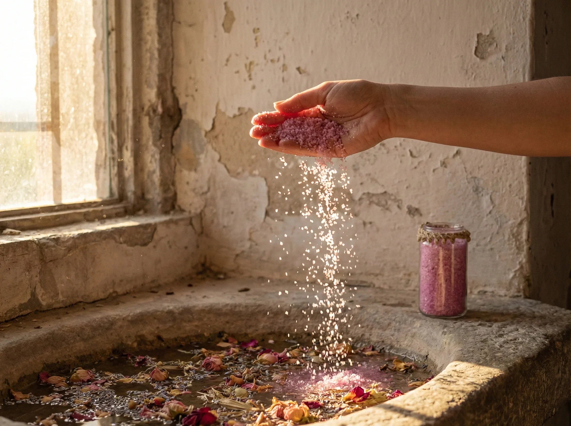 Sel Bain spirituel huile essentielle Rose Poudrée - Purification - Essences Agape 61268098