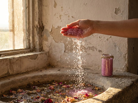 Sel Bain spirituel huile essentielle Rose Poudrée - Purification - Essences Agape 61268098