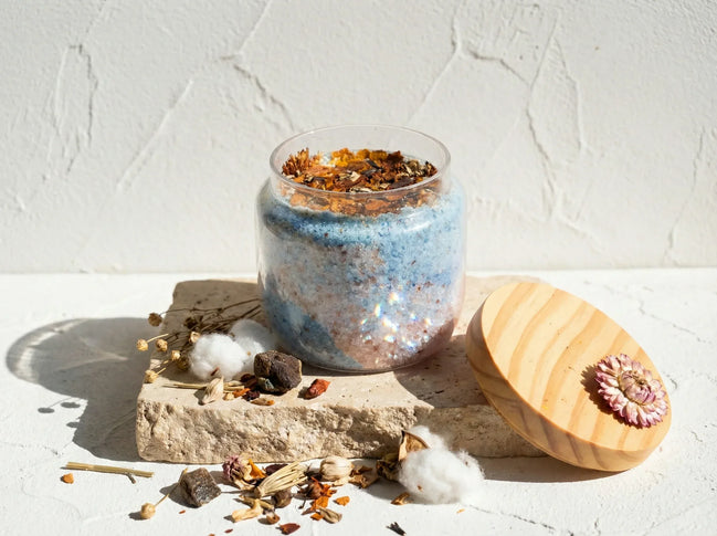 Sel de bain aromathérapie Musc Coton - Douceur Céleste et Soin - Essences Agape 93081123