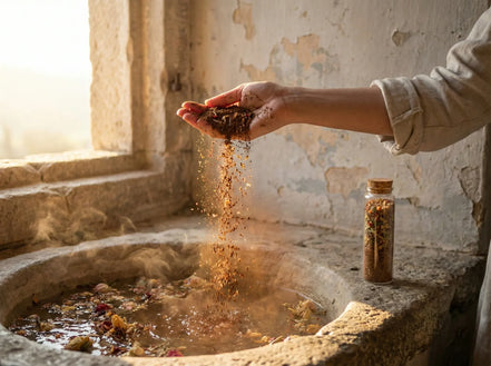 Sel de bain aromathérapie Poudre 12 Plantes - Élixir de corps Pur - Essences Agape 49940447