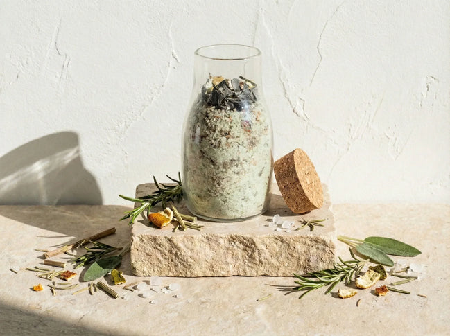 Sel de bain aromathérapie Sauge Romarin - Souffle Pur et Frais - Essences Agape 77445764