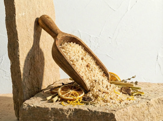 Sel de bain mer epsom Citron Musc - Fraîcheur Céleste et Éclat - Essences Agape 95494583