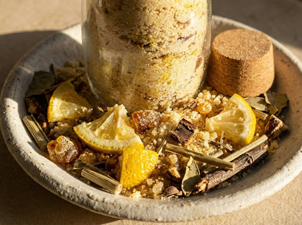 Sel de bain mer epsom Citron Musc - Fraîcheur Céleste et Éclat - Essences Agape 79500199