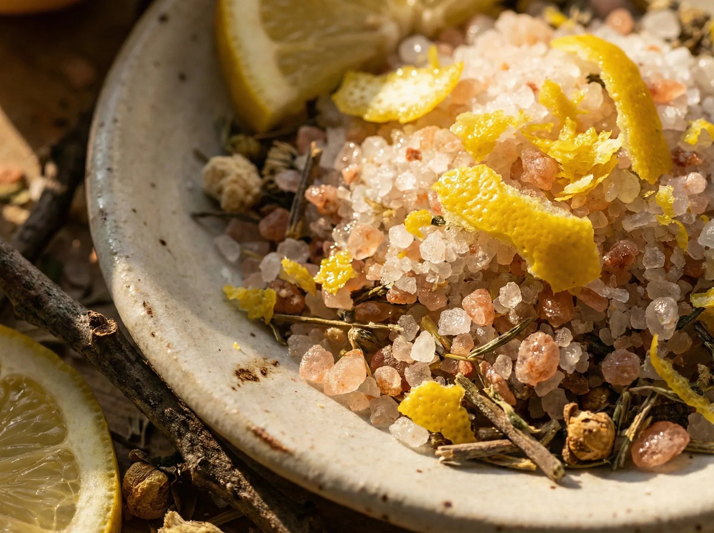 Sel de bain mer epsom Citron - Éclat Solaire Intense et Vitalité - Essences Agape 9951578