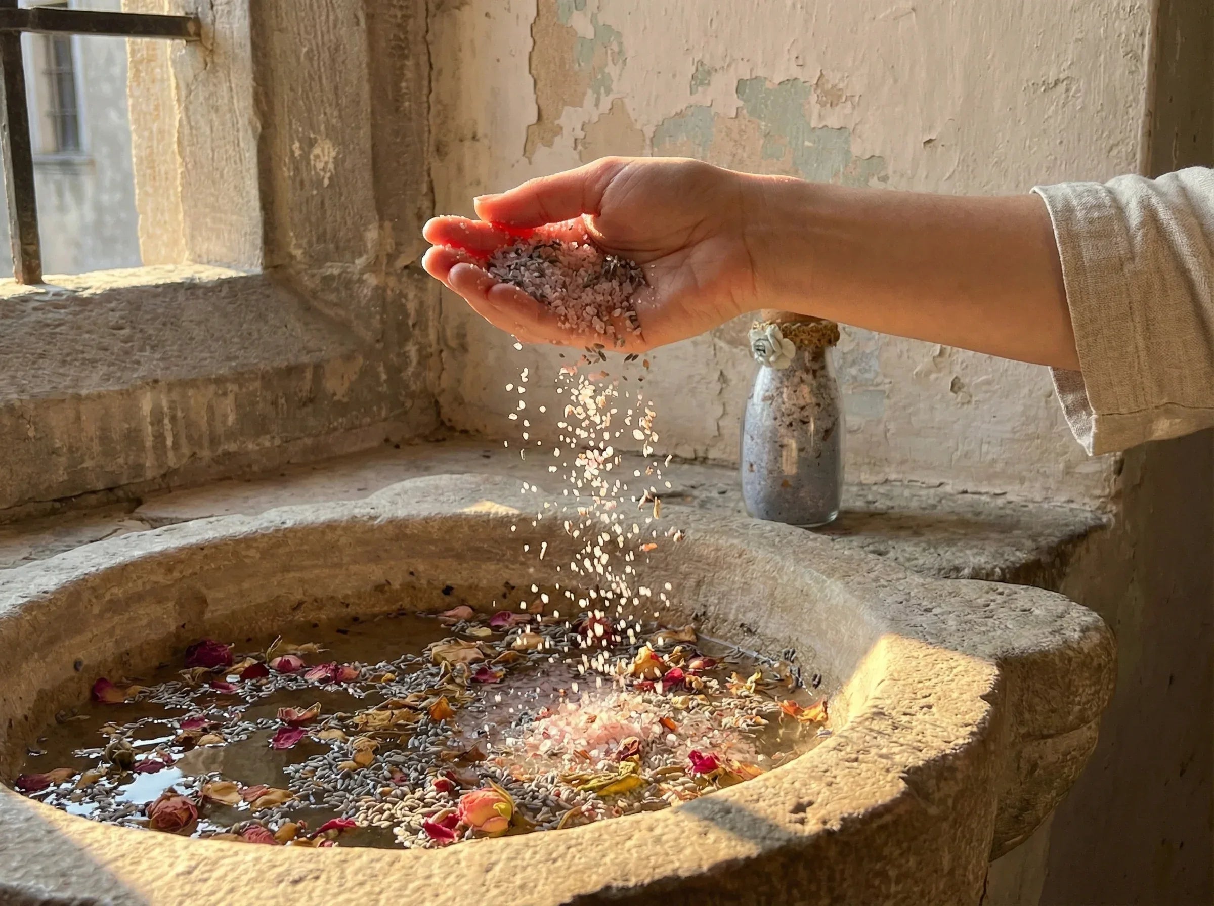 Sel de bain mer epsom Musc Coton - Cocon de Douceur et Apaisement - Essences Agape 84471594