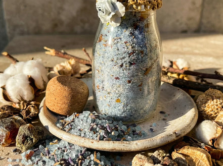 Sel de bain mer epsom Musc Coton - Cocon de Douceur et Apaisement - Essences Agape 24539237