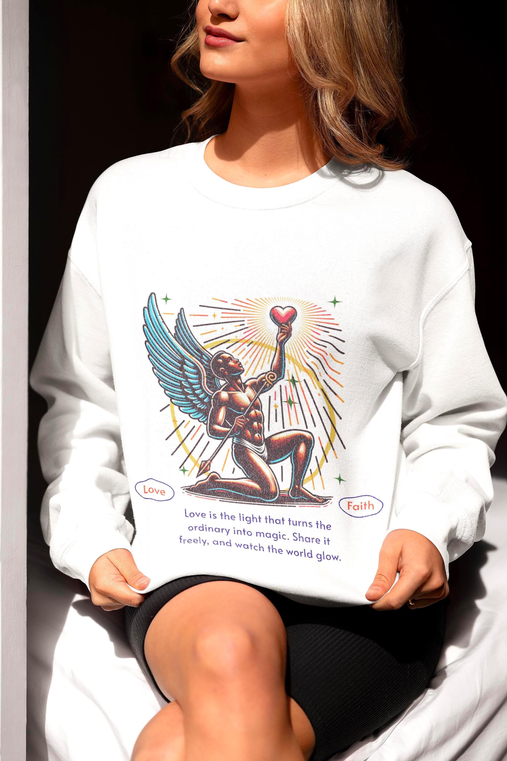 Sweatshirt art, confiance soi, prière divin, pull motivation, dieu - Essences Agape 49379545