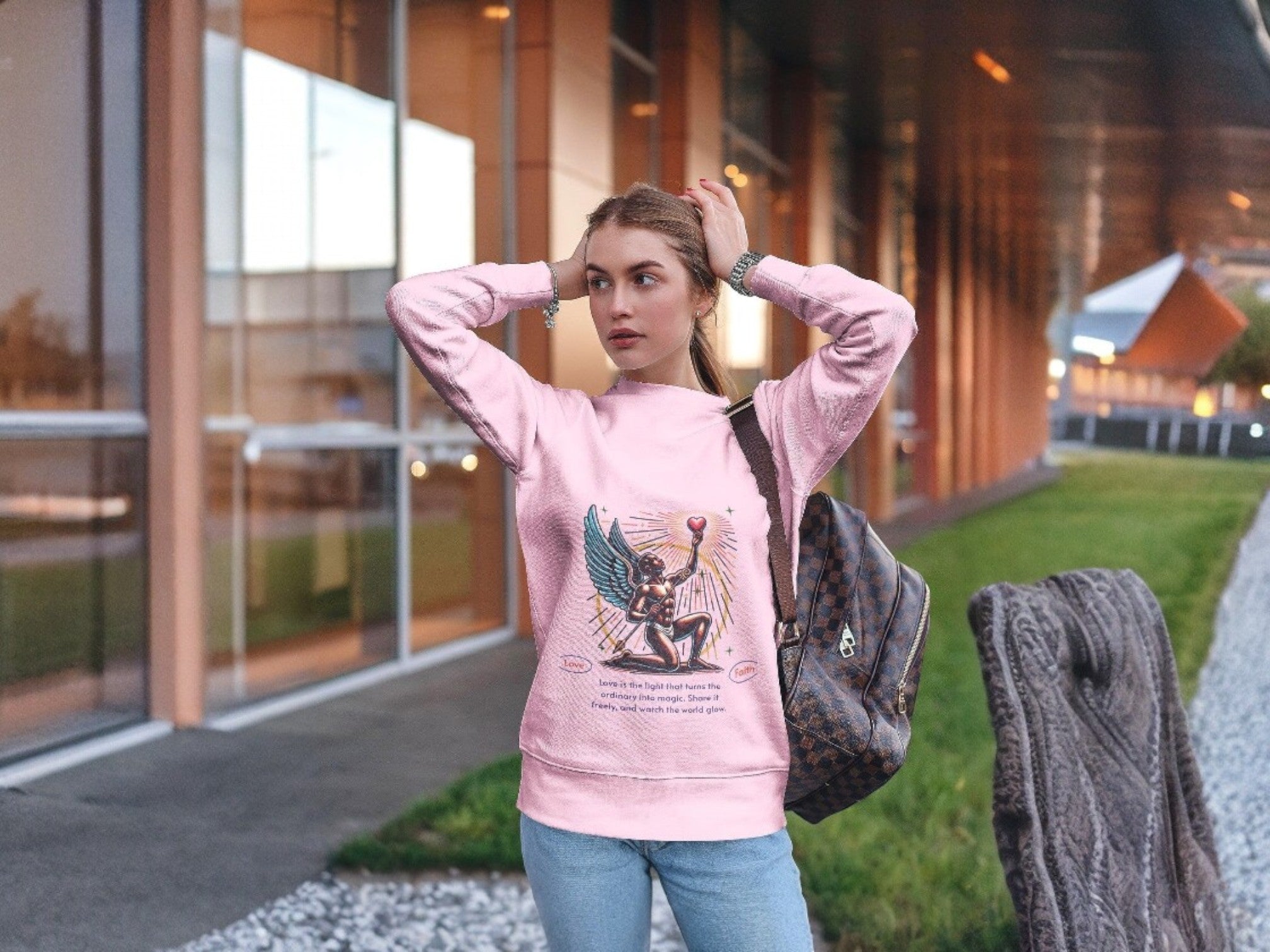 Sweatshirt art, confiance soi, prière divin, pull motivation, dieu - Essences Agape 69347230