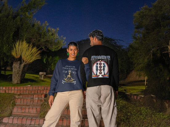 Sweatshirt art, loi de l'attraction, confiance en soi, sweat col rond - Essences Agape 90086566