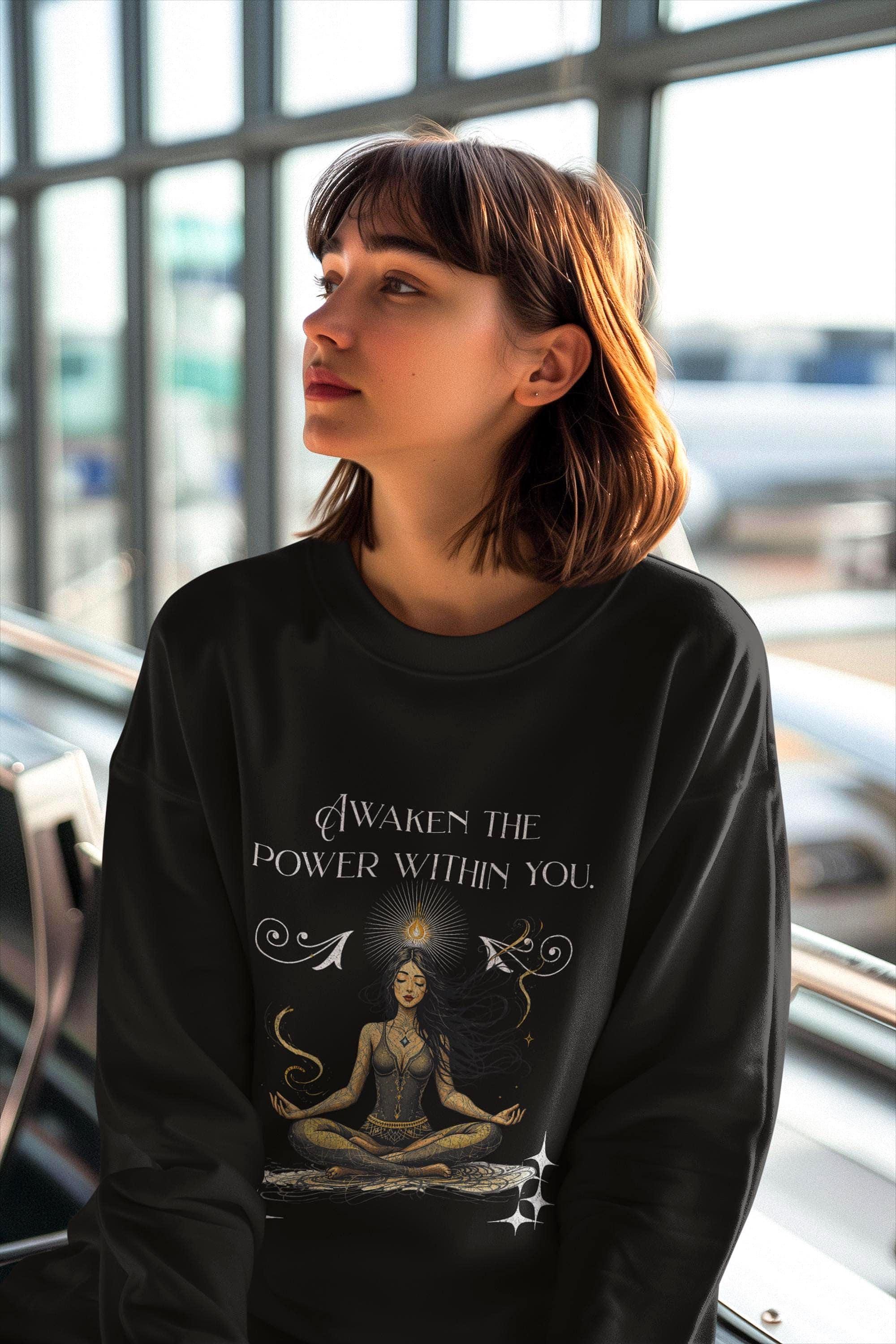 Sweatshirt art, loi de l'attraction, confiance en soi, sweat col rond - Essences Agape 52199555