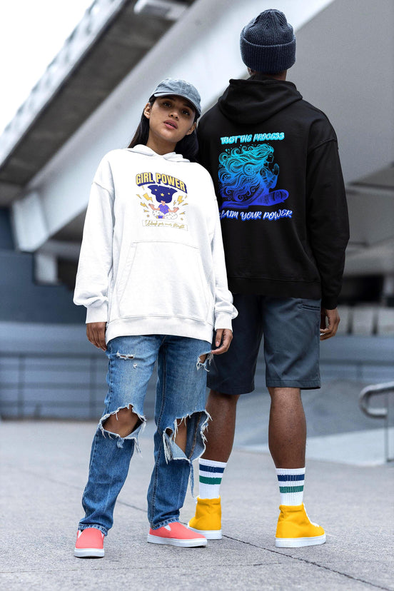 Sweatshirt capuche femme girl power, hoodie amour spirituel, positif - Essences Agape 65210613