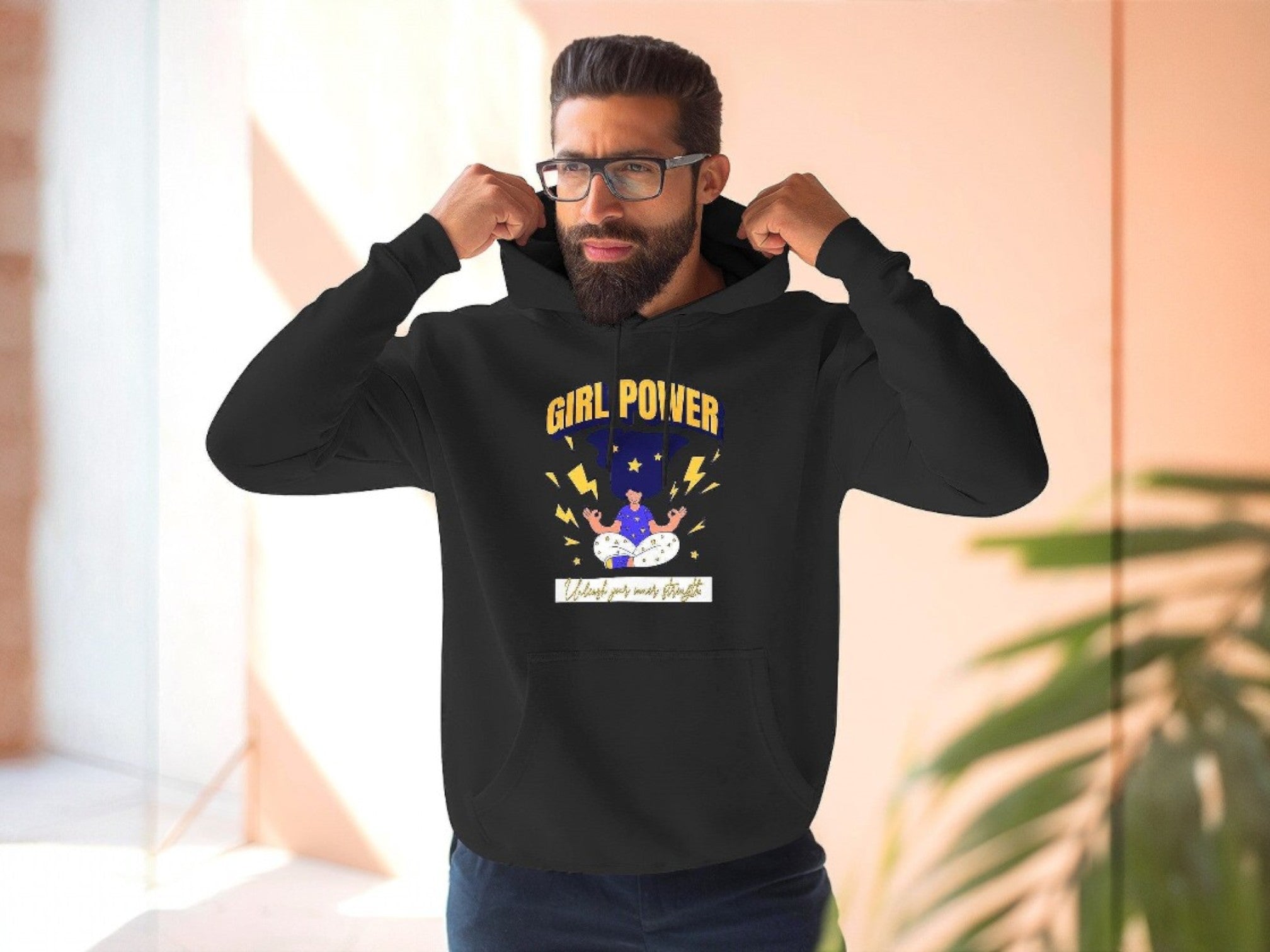 Sweatshirt capuche femme girl power, hoodie amour spirituel, positif - Essences Agape 62863717