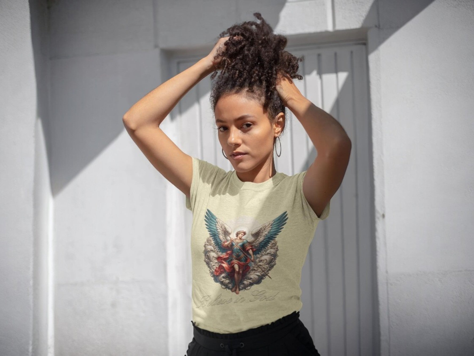 Tee shirt ange, miracle méditation God, t shirt symbole religieux - Essences Agape 34222957