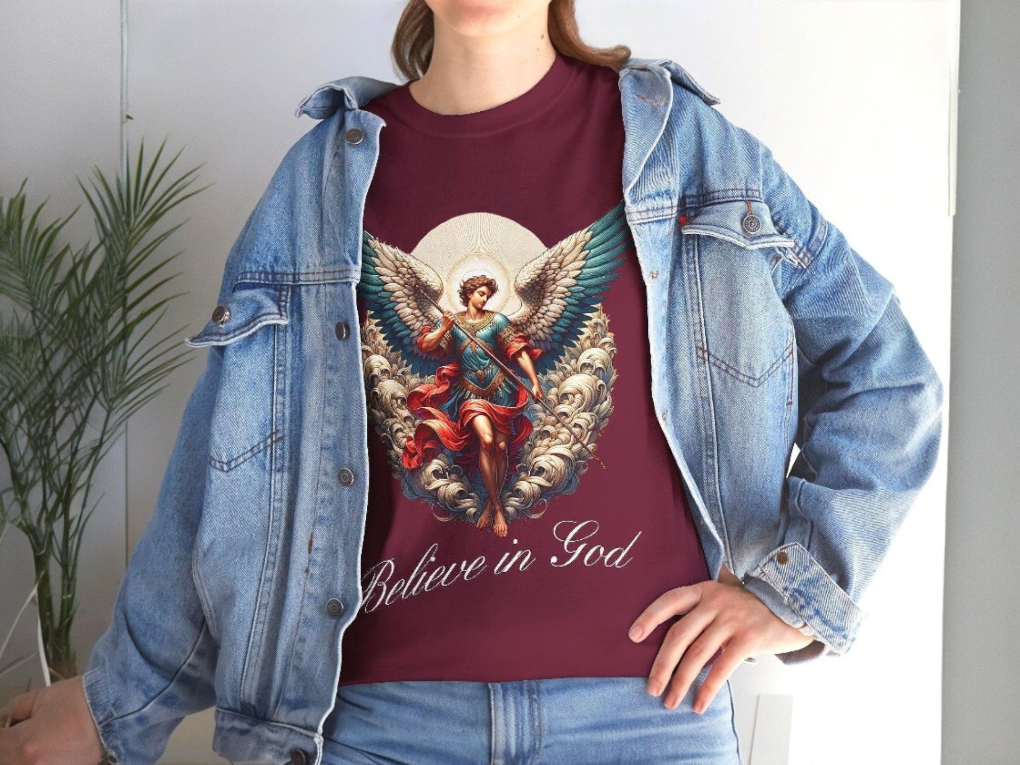 Tee shirt ange, miracle méditation God, t shirt symbole religieux - Essences Agape 60179226