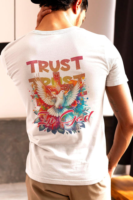 Tee shirt prière divin foi en dieu, t shirt religieux, tee shirt oversize - Essences Agape 90529219