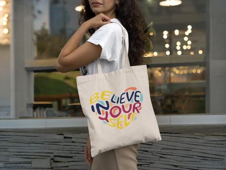Tote bag amour de soir, tote bag design pensée positive, sac courses - Essences Agape 19973879