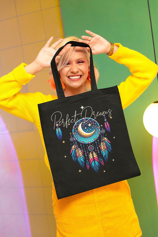 Tote bag attrape reve, tote bag design pensée positive, sac de courses - Essences Agape 68631816