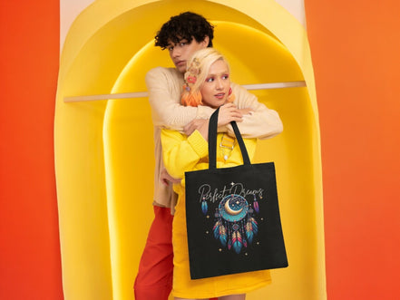 Tote bag attrape reve, tote bag design pensée positive, sac de courses - Essences Agape 88061253