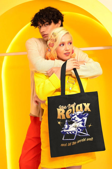 Tote bag humour vache, tote bag design pensée positive, croyance - Essences Agape 57478459