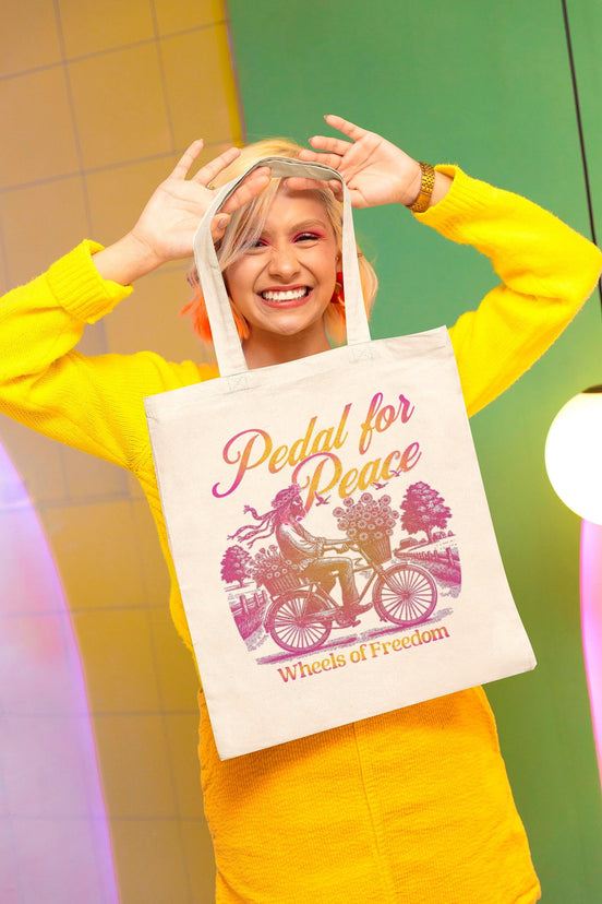 Tote bag peace hippie, tote bag gratitude custom, sac cabas jésus - Essences Agape 59229412