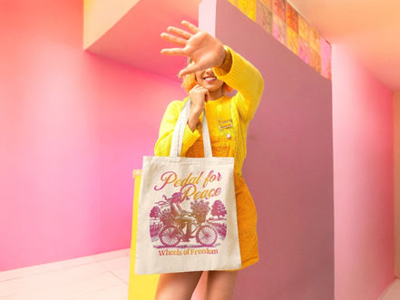 Tote bag peace hippie, tote bag gratitude custom, sac cabas jésus - Essences Agape 58129295