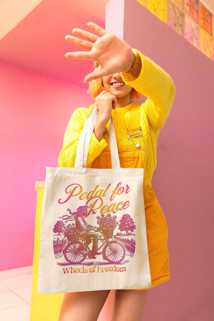 Tote bag peace hippie, tote bag gratitude custom, sac cabas jésus - Essences Agape 58129295