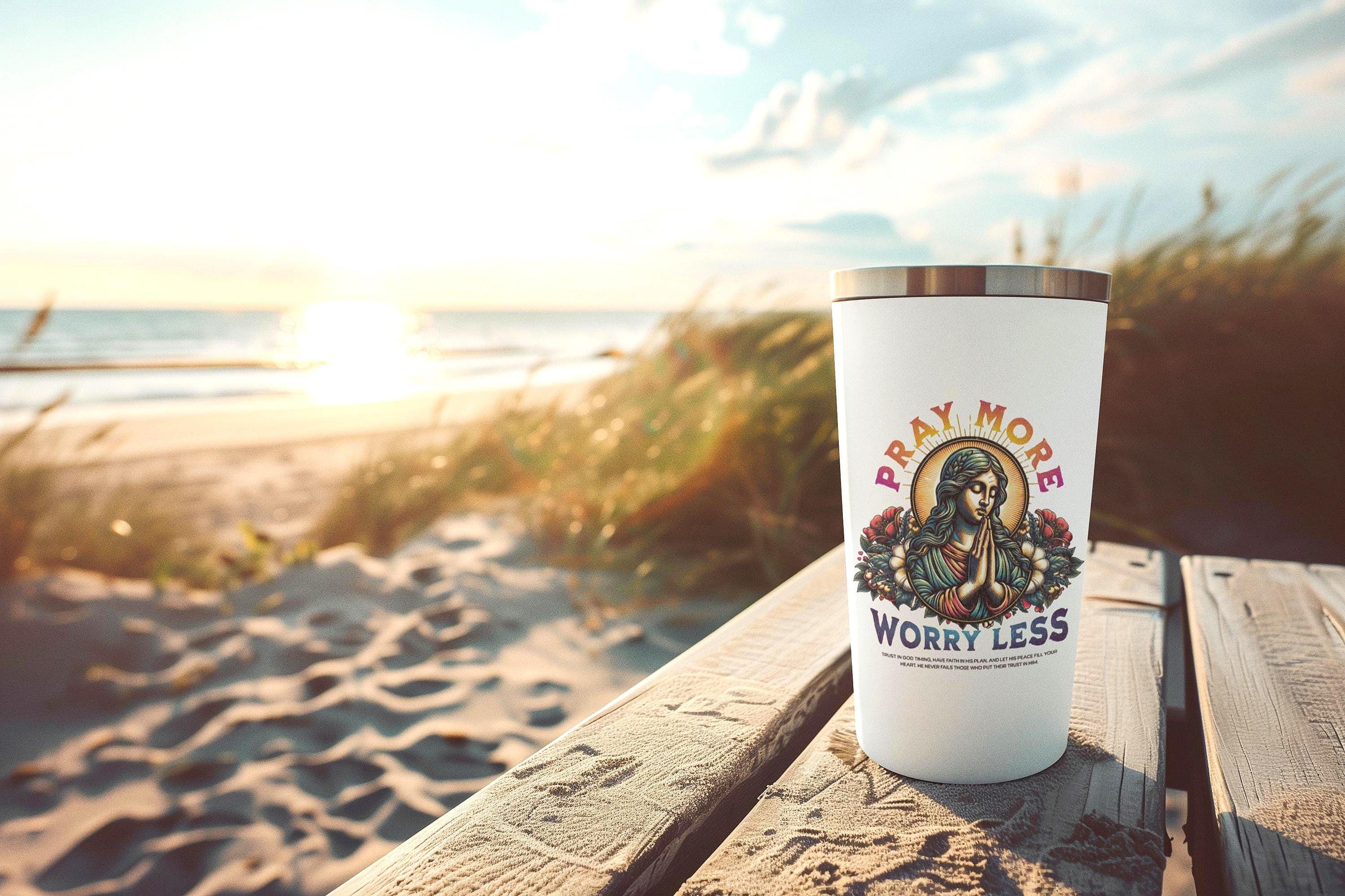 Tumbler chrétien marie croyance, gobelet tumbler méditation prière - Essences Agape 29811208