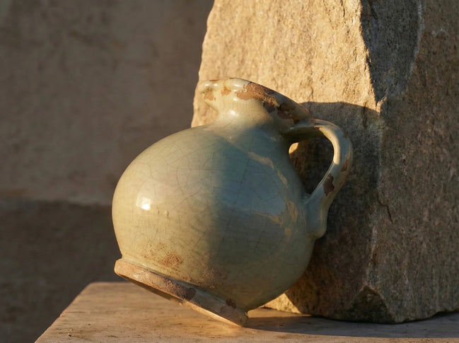 Verre soufflé bouche Pichet Céladon Craquelé - Résilience & Beauté - Essences Agape 68745174