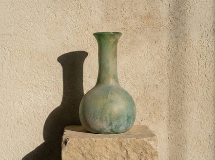 Verre soufflé bouche Soliflore Vert - Croissance & Harmonie - Essences Agape 54255028